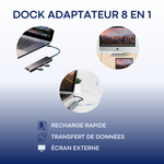 Charger l'image dans la galerie, DOCK Adaptateur 8-en-1 – Un Seul Port pour 8 Connexions Essentielles
